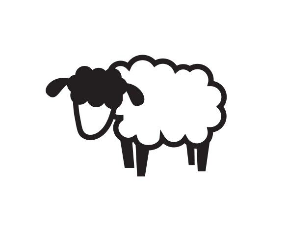 Sheep jumping icon Royalty Free Vector Image - VectorStock
