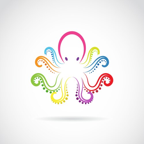 Octopus tentacles outline icons Royalty Free Vector Image