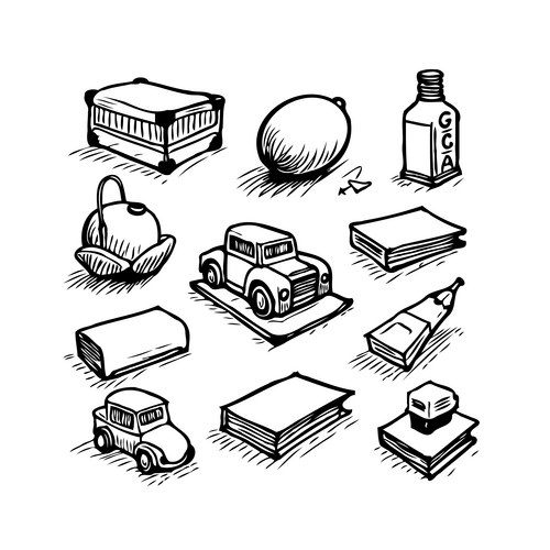 Hand drawn objects Vector Images & Graphics for Commercial Use ...
