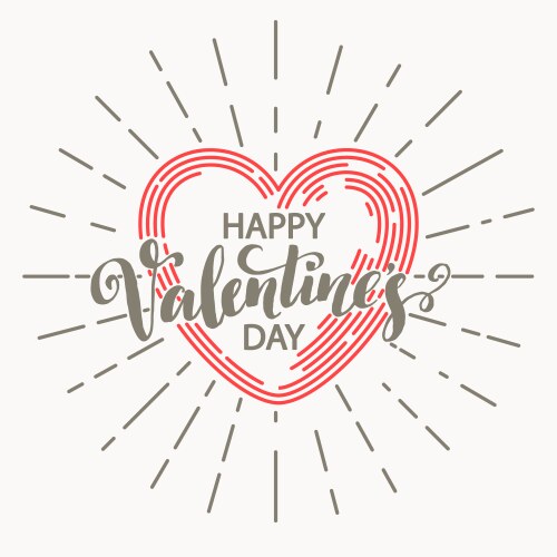 Retro Valentine Card with Heart Icon Vector Image