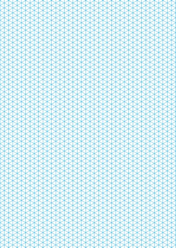 Cyan isometric grid with vertical guideline on a4 vector image