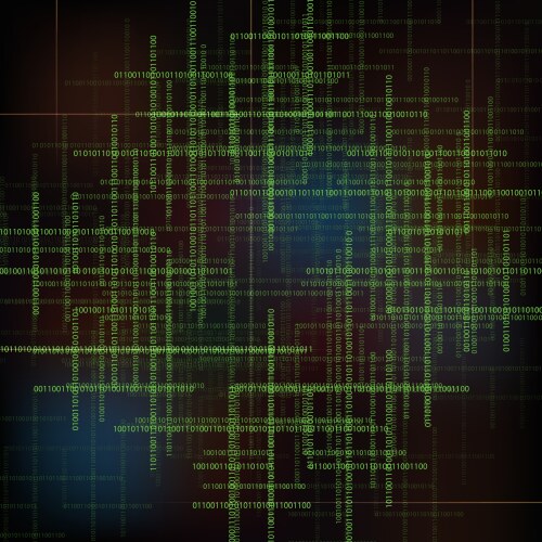 Abstract technology background with binary code vector image