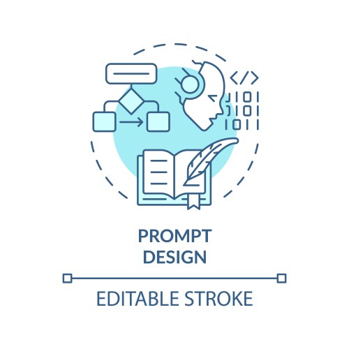 prompt design soft blue concept icon vector image