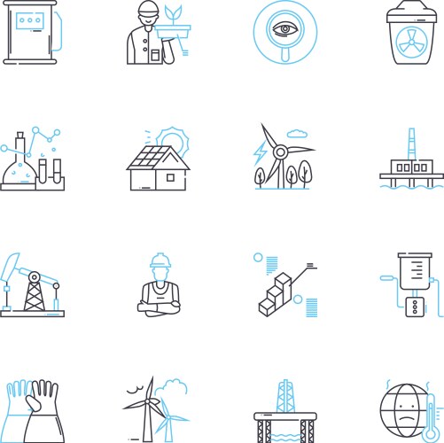 Agile development linear icons set iterative vector image