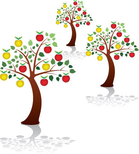 Funky trees Royalty Free Vector Image - VectorStock