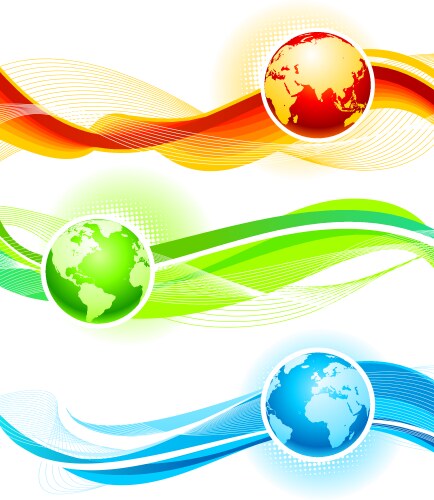 World maps and globe Royalty Free Vector Image