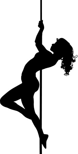 Pole Dancer Silhouette vector image