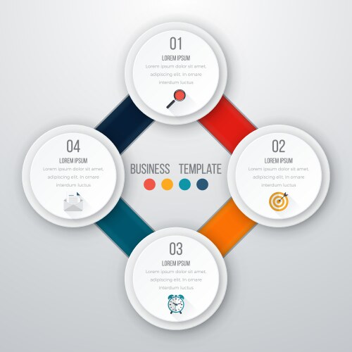 Circle chart infographic template with 5 options Vector Image