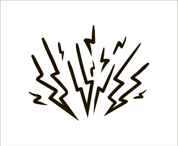 Simple Lightning Sketch Vector Image