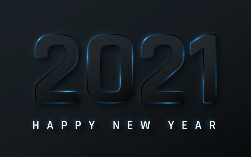 happy new year 2021 cover template business vector image