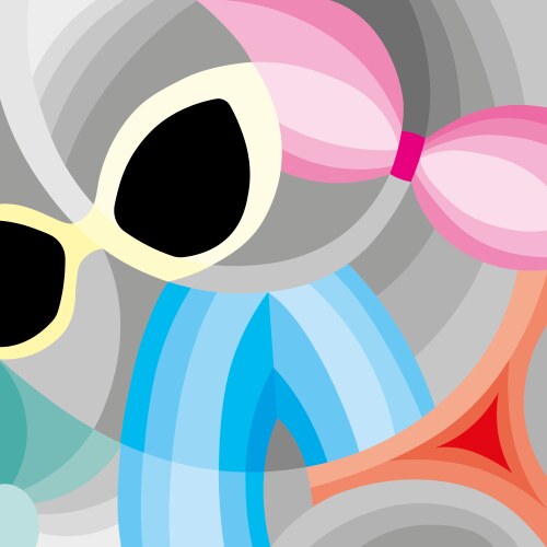 Summer vacation accessories Vector Image