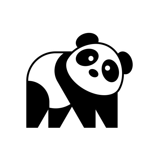 Panda logo Royalty Free Vector Image - VectorStock
