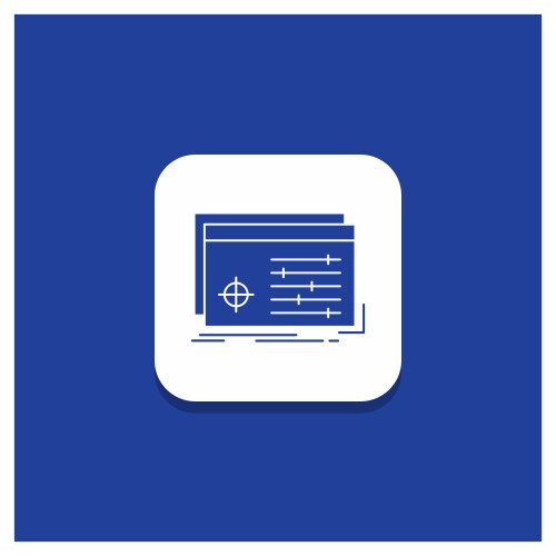 Blue round button for file object processing vektorbild