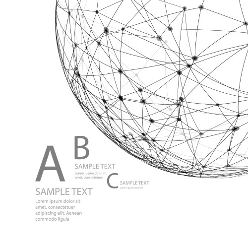 Wireframe earth grid mesh objects network line Vector Image
