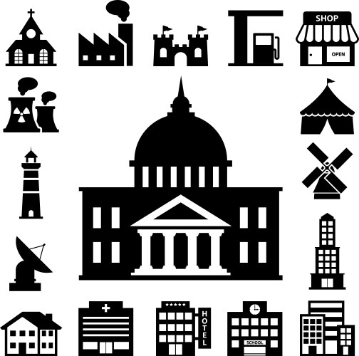 Buildings Royalty Free Vector Image - VectorStock