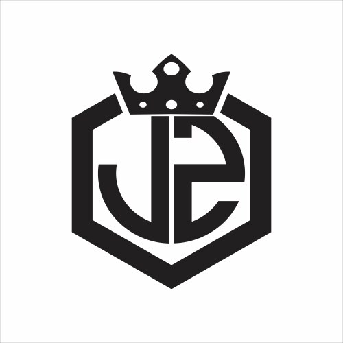 Jz logo monogram with emblem shield shape design – Royalty-Free Vector ...