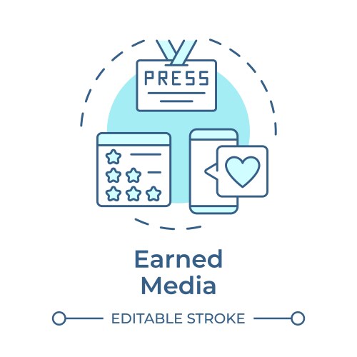 Strategic abm soft blue concept icon Royalty Free Vector