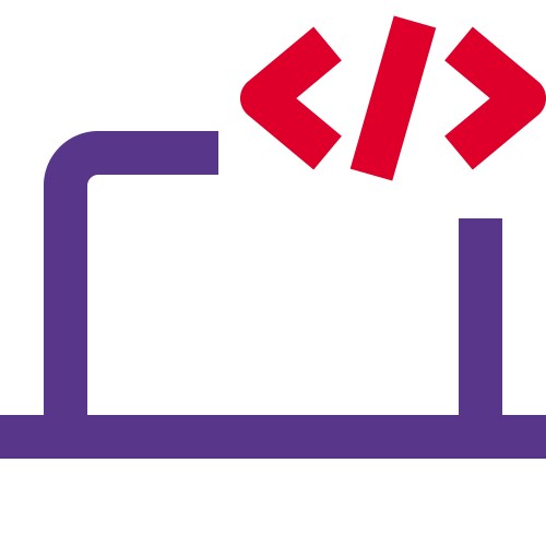 Editing or executing programming in laptop vektorbild