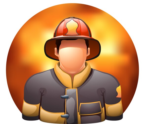 Fireman isolated Royalty Free Vector Image - VectorStock