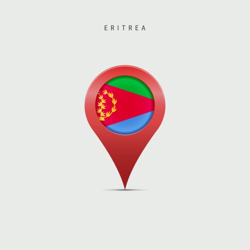 Teardrop map marker with flag eritrea 3d vektorbild