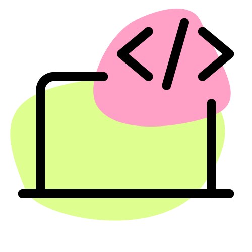 Editing or executing programming in laptop vektorbild