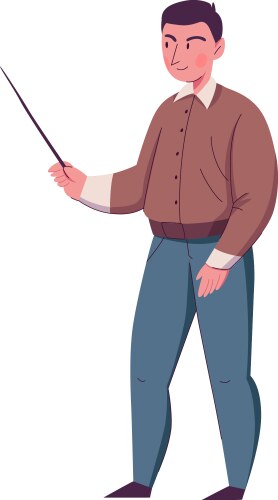 Teacher flat vector image