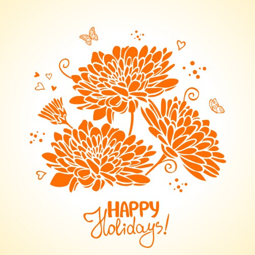 Background with flowers and notes Royalty Free Vector Image