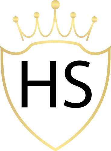 Hs letter logo design with simple style Vector Image