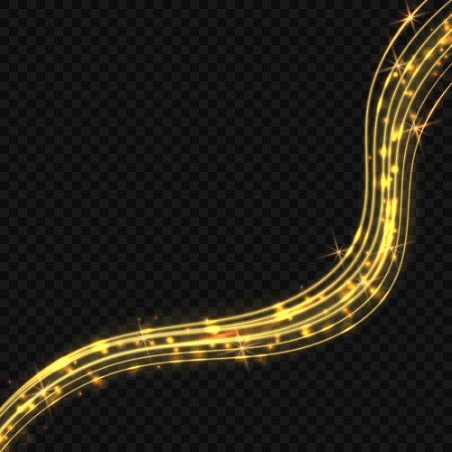 Transparent golden light effect background Vector Image