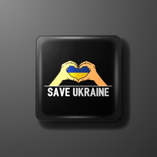 save ukraine anti war call with arms vector