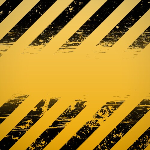 Grunge yellow black stripes industrial background Vector Image