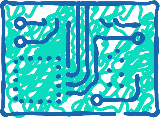 Diode electronic component icon doodle Royalty Free Vector