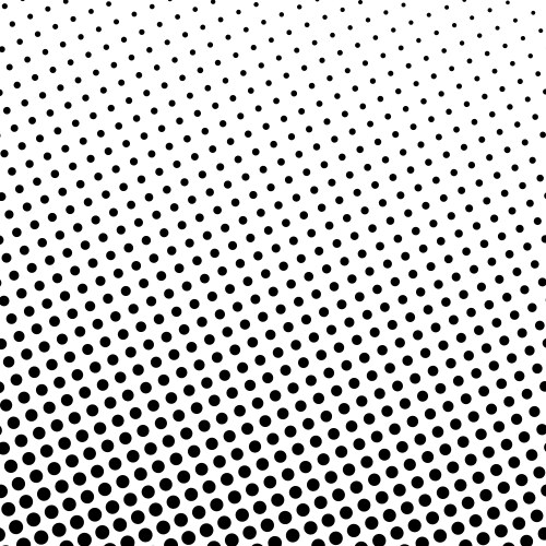 Halftone background decreasing black dots Vector Image