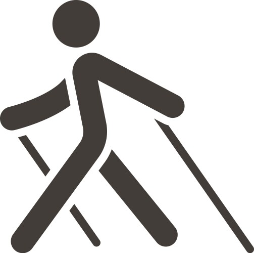 Nordic walking icon vector image