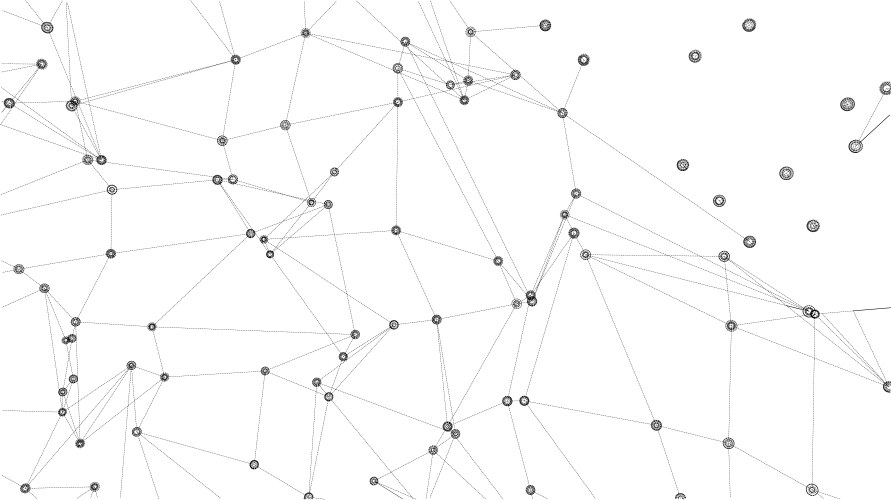 Global network connections with points and lines vector image