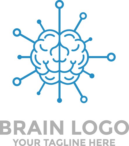Brain technology creative logo template icon Vector Image