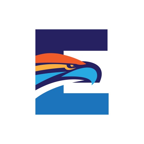 Initial letter m eagle logo eagle head logo Vector Image