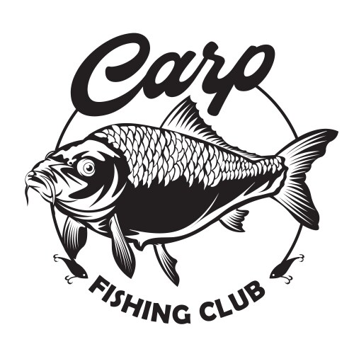 carp fish logo design vector