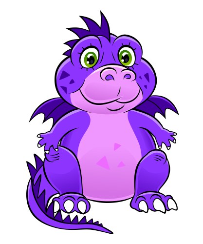 Cute Cartoon Dragon Child Vector Image