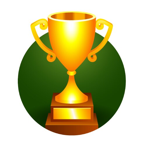 Gold shiny trophy Royalty Free Vector Image - VectorStock