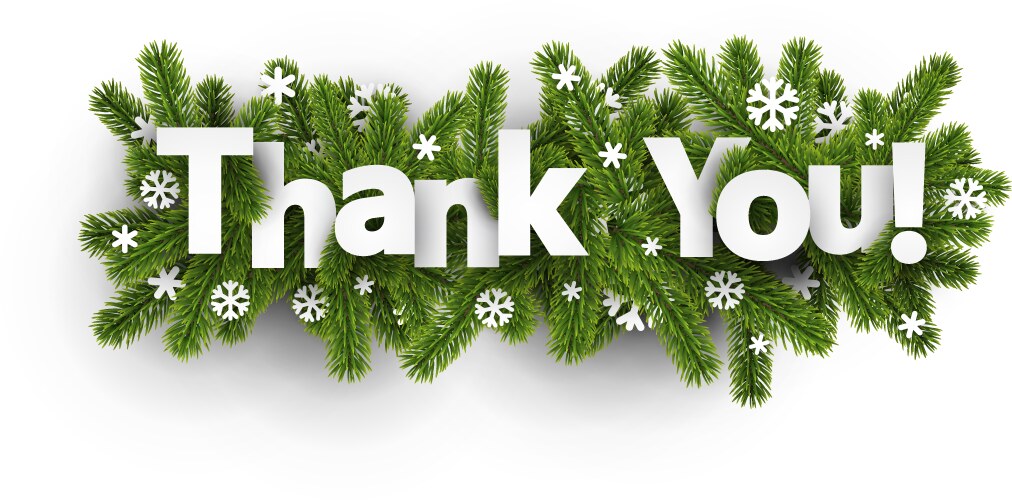 Holiday winter thank you Vector Images & Graphics for Commercial Use |  VectorStock