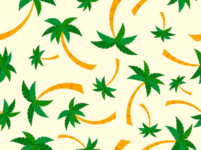 Palm trees seamless pattern summer background Vector Image