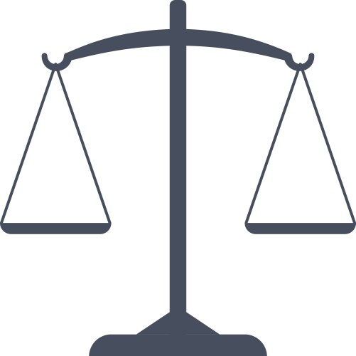 Black Scales of Justice Vector Image