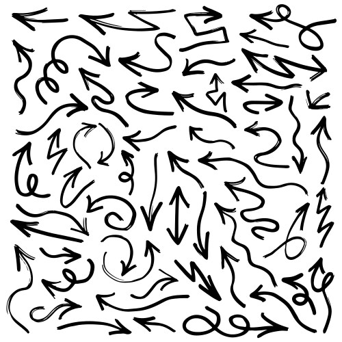 Set of hand drawn doodle elements design Vector Image