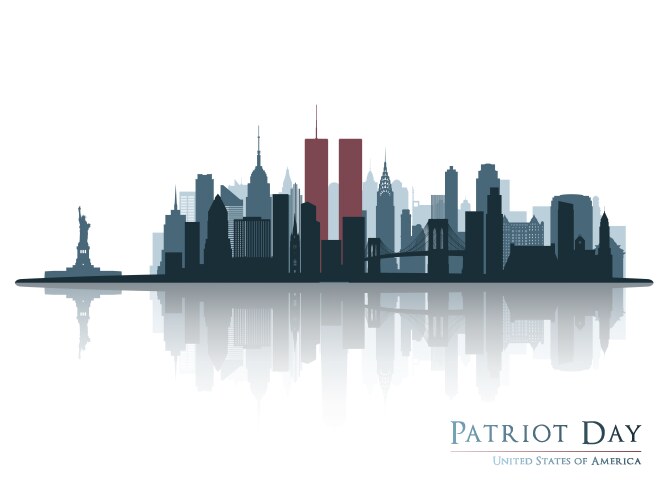 New York Skyline - Patriot Day Vector Image