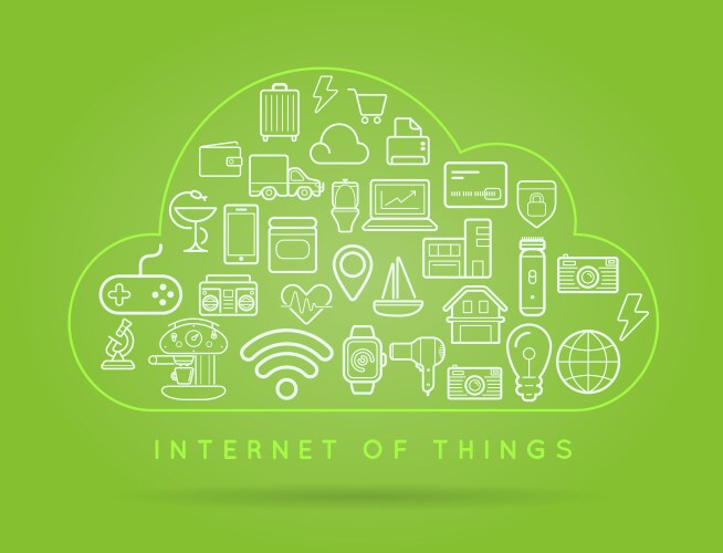 Internet of things 2 isometric banners Royalty Free Vector