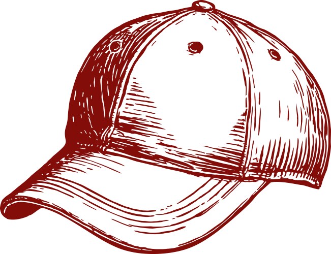 Beautiful classic hand drawing baseball cap Vector Image