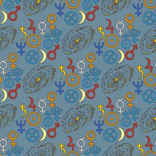 Trendy mystic and magic esoteric seamless pattern Vector Image