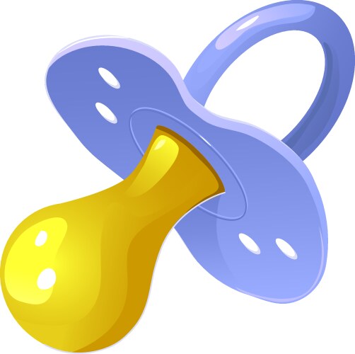 blue pacifier vector