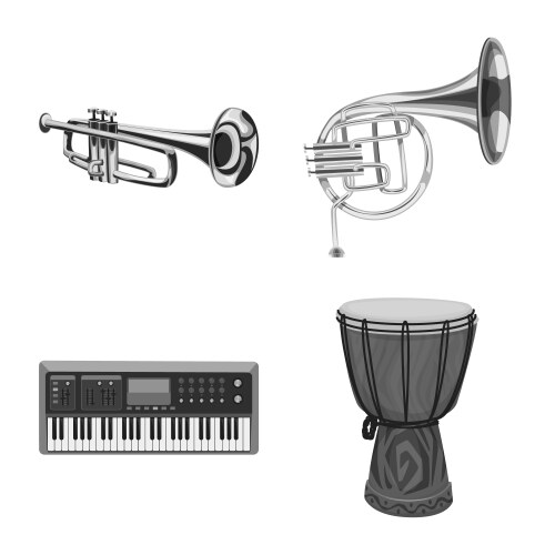 Diverse Musical Instrument Collection Vector Image